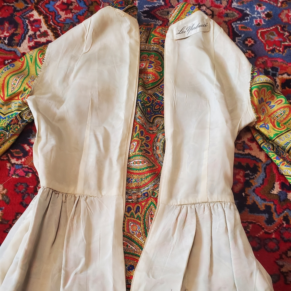 Vintage Leo Narducci 60s Paisley Mini Dress - Picture 10 of 15